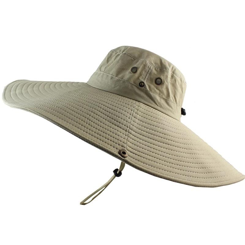 Long Wide Brim Bucket Hat