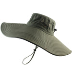 Long Wide Brim Bucket Hat