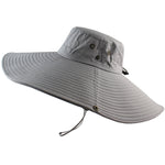 Long Wide Brim Bucket Hat